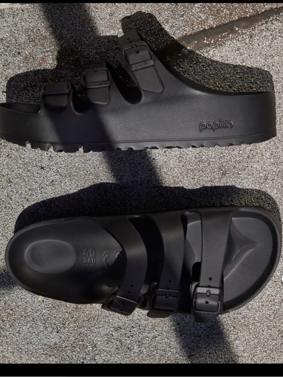 Birkenstock Shoes - Birkenstock Women's Double Buckle Slide Sandals in black